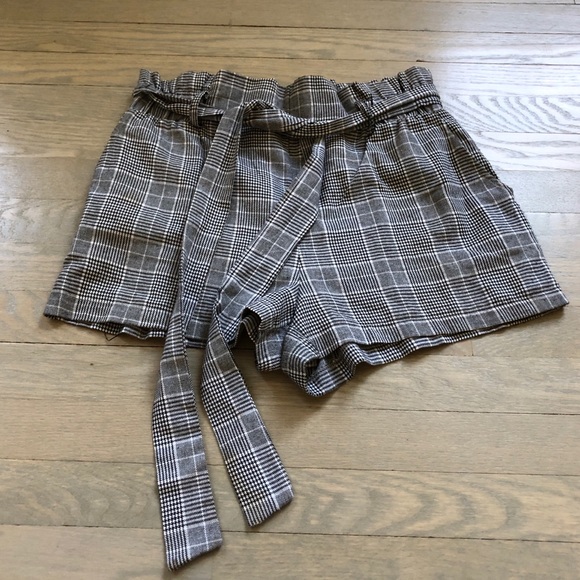 Forever 21 Pants - Forever 21 | Plaid Paperbag Waist Shorts